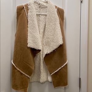 Never Worn Suede/Fleece Vest